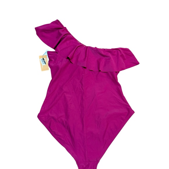 Kona Sol Other - NWT Target Kona Sol Pink One-Shoulder Ruffle One Piece Size L